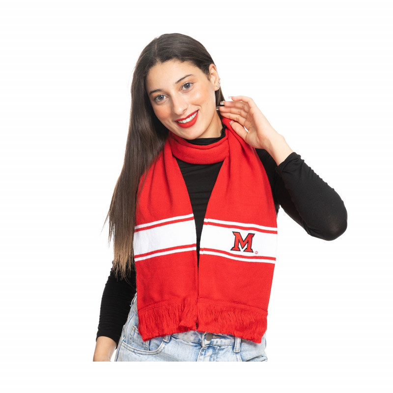 ZooZatz Miami Striped Scarf, Red/White