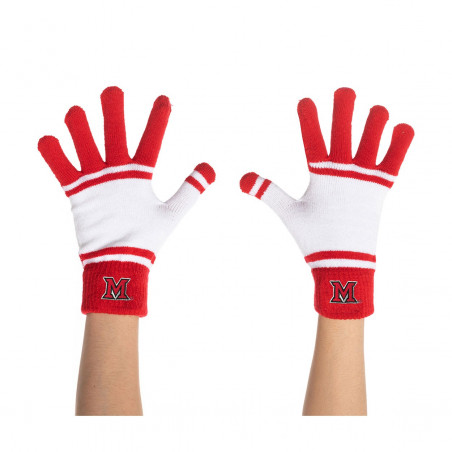 ZooZatz Miami Women's Gloves, Red/White