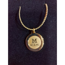 CSI Miami Necklace w/ Pendant, Gold 7