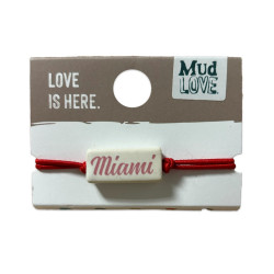 Mud Love Miami Doodle Bracelet, Red