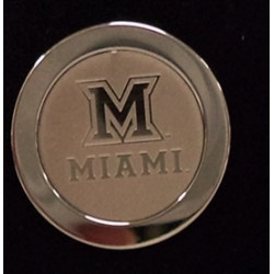 Miami Silver Plated Block "M" Tie Tac 14