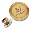 Miami University Block "M" over Miami Gold Lapel Pin 1