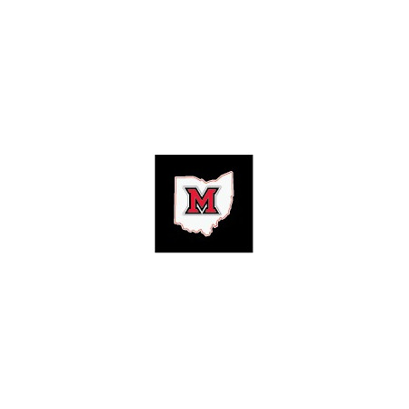 Brass Reminders Miami Univ. White State Auto Decal - Large
