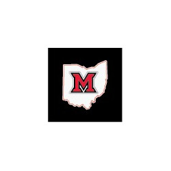 Brass Reminders Miami Univ. White State Auto Decal - Mini