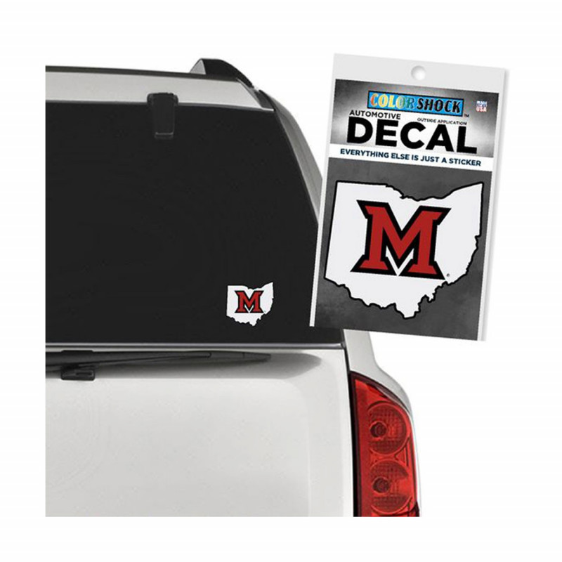 CDI Miami State Auto Decal, White 3.875" x 4.125"