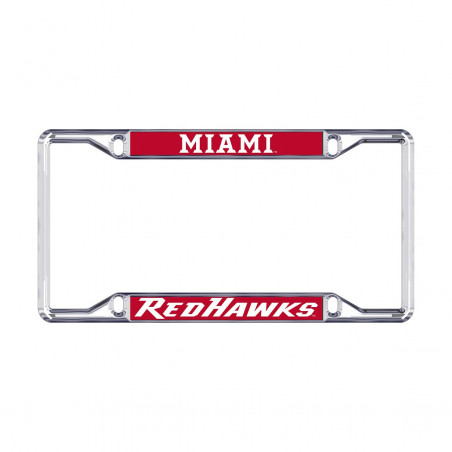 Jardine Miami RedHawks License Plate Frame, Chrome