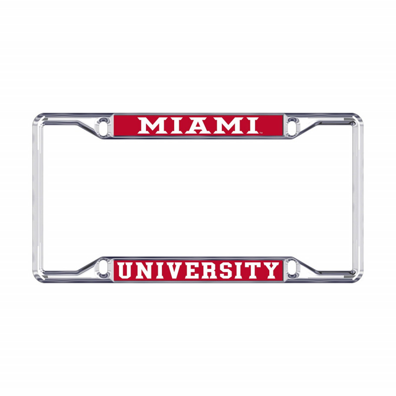 Jardine Miami University License Plate Frame, Chrome