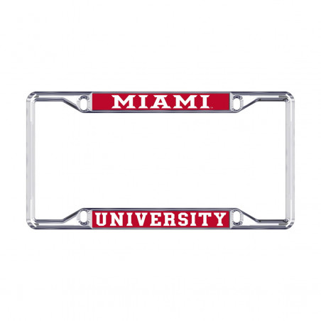 Jardine Miami University License Plate Frame, Chrome