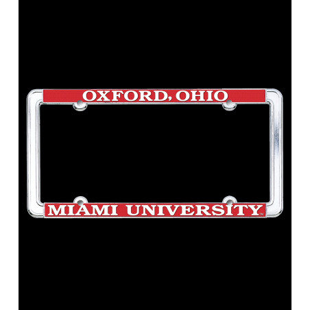 Miami Univ./Oxford Ohio Red and White License Plate Frame