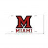 Miami University M Logo over MIAMI License Plate, Steel