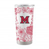 Miami University Botanical Design 20oz Steel Tumbler