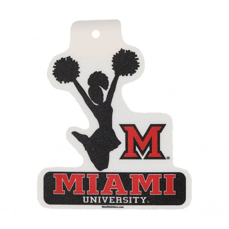 Blue 84 Cheerleading Rugged Sticker w/ Cheerleader