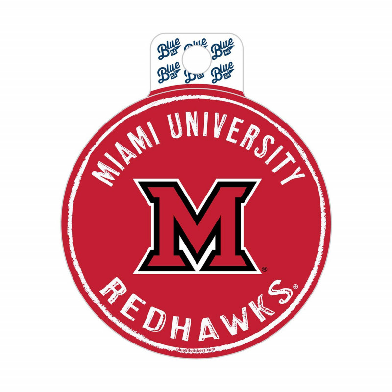 Blue 84 Miami Circle Sticker