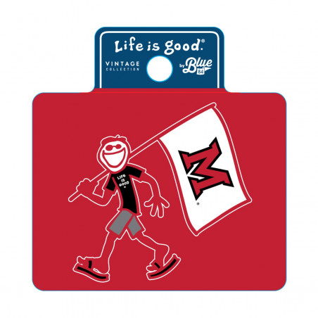 Blue 84 Miami Flag Carrier Rugged Sticker