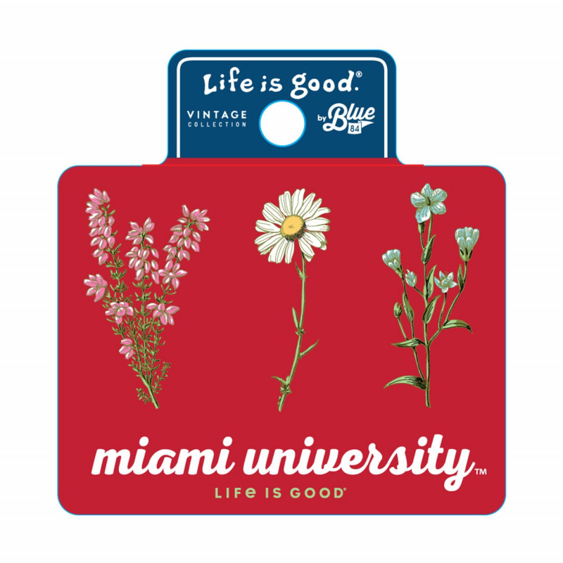 Blue 84 Miami Flowers Sticker
