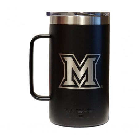 Yeti Miami Univ. Block M Logo 24oz Mug, Black