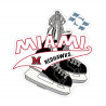 Blue 84 Miami Ice Hockey Skates Sticker