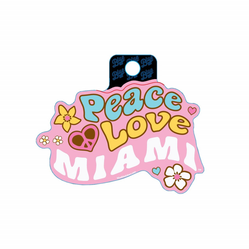 Blue 84 Miami Peace & Love Sticker