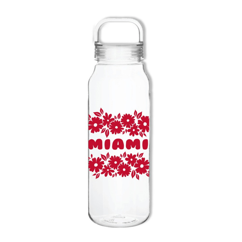 Miami RedHawks Clear Floral Waterbottle