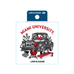 Miami RedHawks Flowers Tailgate Sticker