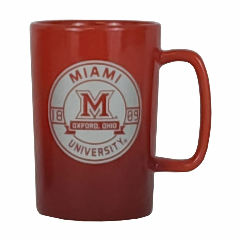 Miami University M Logo Bistro Coffee Mug, Red