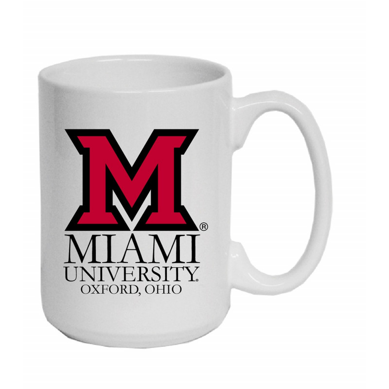 Miami University White 15oz. Mug