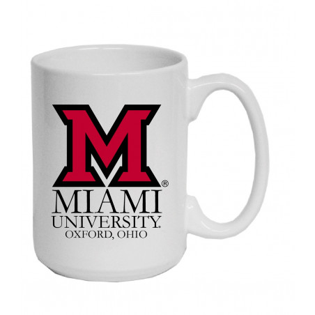 Miami University White 15oz. Mug