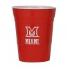 Miami University Reusable 16oz. Block Party Cup, Red