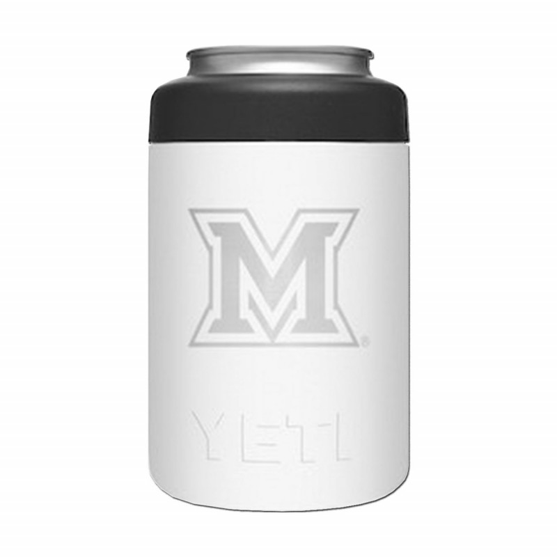 Yeti Miami Univ. Block M Logo Can Colster, White