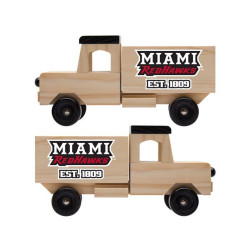 Miami RedHawks Wooden Truck Toy