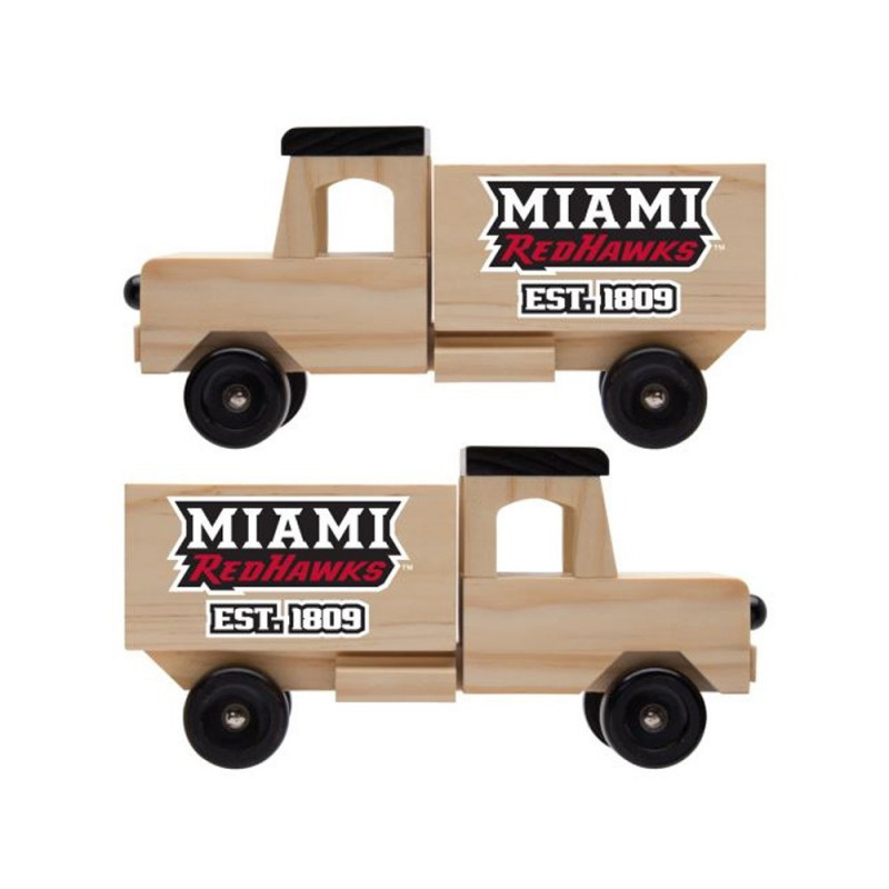Miami RedHawks Wooden Truck Toy