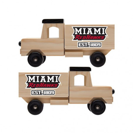 Miami RedHawks Wooden Truck Toy