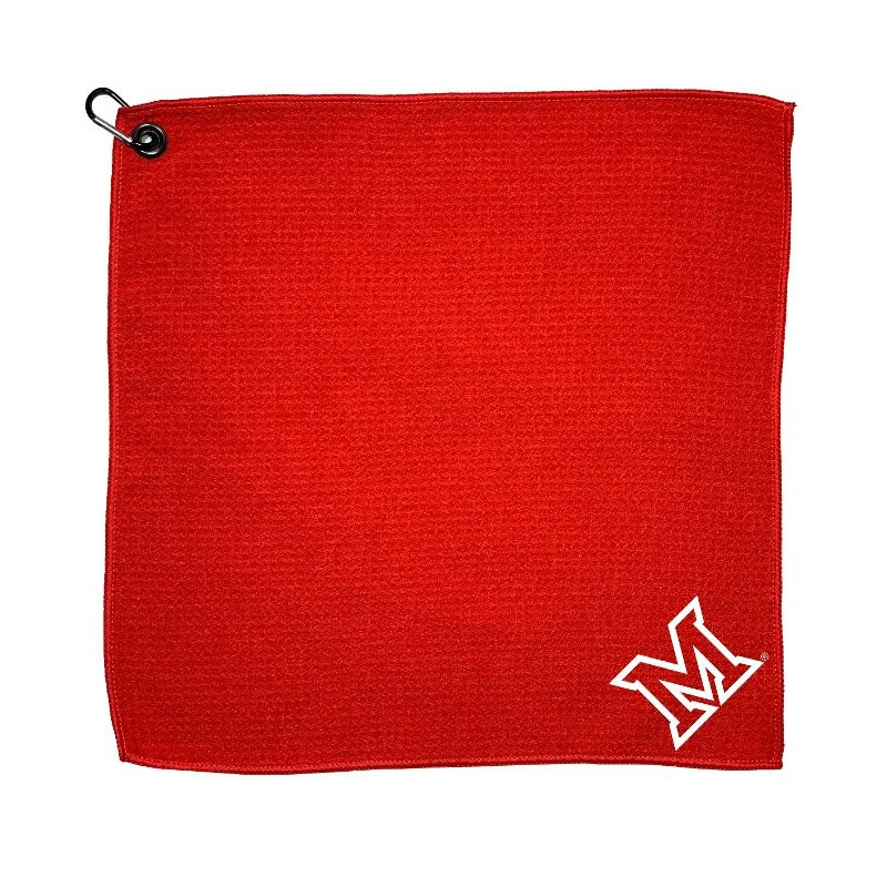 Team Golf Miami Univ. Embroidered Golf Towel, Red