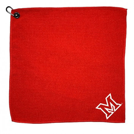 Team Golf Miami Univ. Embroidered Golf Towel, Red