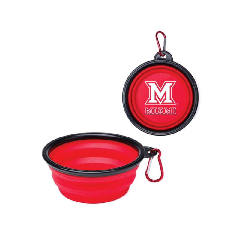 Miami RedHawks Jardine Silicone Collapsible Pet Bowl