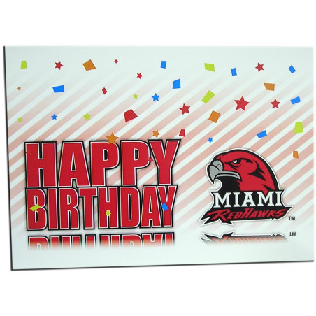 Miami University HawkHead Birthday Card