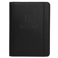Miami RedHawks Debossed M Zipper Padfolio