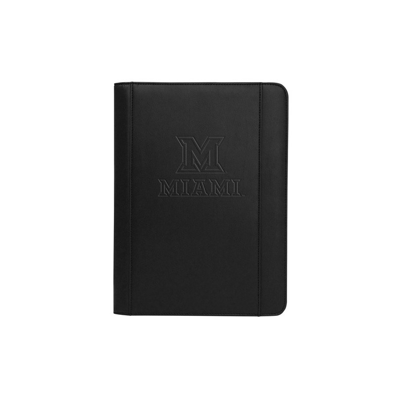 Miami RedHawks Debossed M Zipper Padfolio