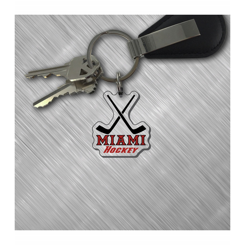 Miami Hockey Clear Acrylic Key Tag