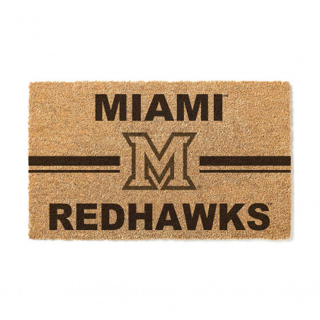 Miami RedHawks Welcome Mat with Block M Logo