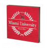 Miami University Laurel Leaves Block Decor