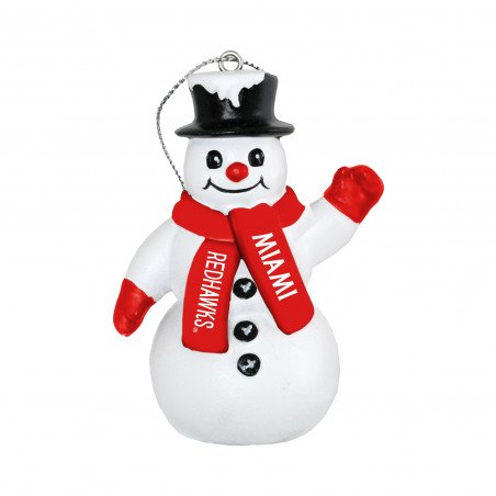 Miami RedHawks Snowman Ornament