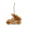 Miami RedHawks Wooden Truck Ornament