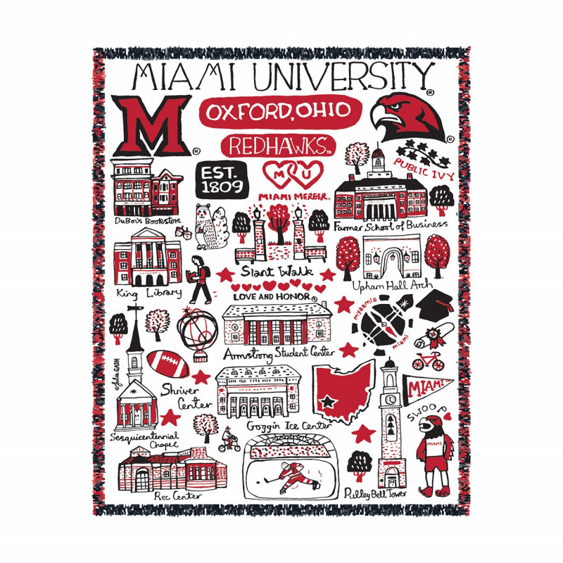 Miami Julia Gash Design Tapestry Throw Blanket