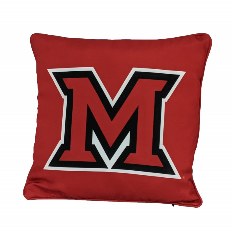 Miami University Red Square Throw Pillow