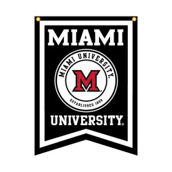 Collegiate Pacific Miami Felt Banner, Black, 18" x 24"