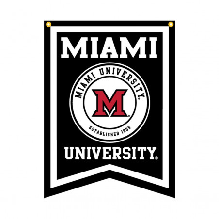 Collegiate Pacific Miami Felt Banner, Black, 18" x 24"