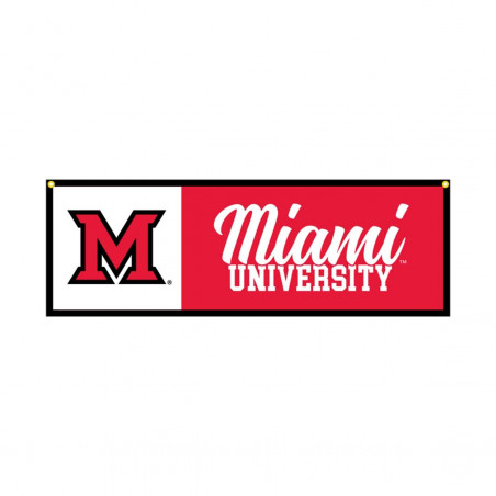 Collegiate Pacific Miami University Script Banner, 12" x 36"