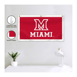 Miami Block "M" 17"x30" Canvas Room Banner