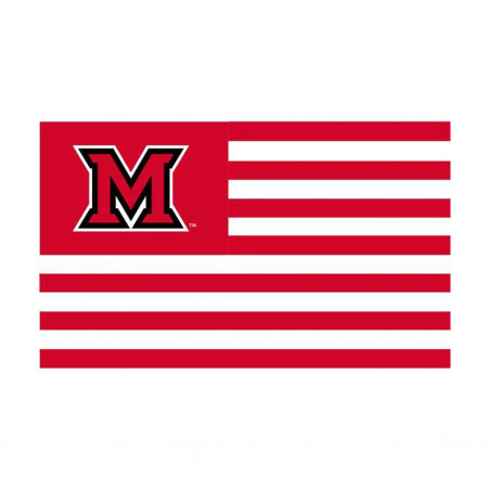 Miami Striped Flag - 3 x 5, Red and White Stripes